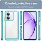 For OPPO A3 4G / A40 / A40m / A60 Colorful Series Acrylic Hybrid TPU Phone Case(Transparent Blue) - 2