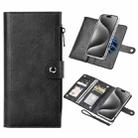 For iPhone 15 Pro Max ViLi GVS-C Series MagSafe Magnetic RFID Leather Flip Phone Case(Black) - 1