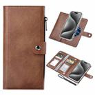 For iPhone 15 Pro Max ViLi GVS-C Series MagSafe Magnetic RFID Leather Flip Phone Case(Brown) - 1