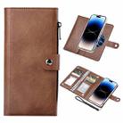 For iPhone 14 Pro Max ViLi GVS-C Series MagSafe Magnetic RFID Leather Flip Phone Case(Brown) - 1