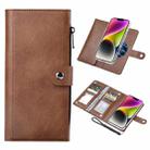 For iPhone 14 ViLi GVS-C Series MagSafe Magnetic RFID Leather Flip Phone Case(Brown) - 1