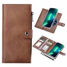 For iPhone 13 Pro Max ViLi GVS-C Series MagSafe Magnetic RFID Leather Flip Phone Case(Brown) - 1