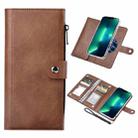 For iPhone 13 Pro ViLi GVS-C Series MagSafe Magnetic RFID Leather Flip Phone Case(Brown) - 1