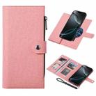 For iPhone 16 Pro Max ViLi GBS Series MagSafe Magnetic RFID Leather Flip Phone Case(Pink) - 1