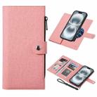 For iPhone 16 ViLi GBS Series MagSafe Magnetic RFID Leather Flip Phone Case(Pink) - 1