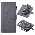 For iPhone 15 Pro Max ViLi GBS Series MagSafe Magnetic RFID Leather Flip Phone Case(Black) - 1