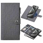 For iPhone 15 Pro ViLi GBS Series MagSafe Magnetic RFID Leather Flip Phone Case(Black) - 1