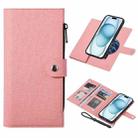 For iPhone 15 Plus ViLi GBS Series MagSafe Magnetic RFID Leather Flip Phone Case(Pink) - 1