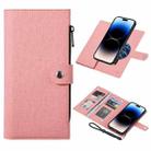 For iPhone 14 Pro ViLi GBS Series MagSafe Magnetic RFID Leather Flip Phone Case(Pink) - 1