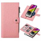 For iPhone 14 ViLi GBS Series MagSafe Magnetic RFID Leather Flip Phone Case(Pink) - 1