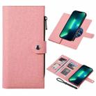 For iPhone 13 Pro Max ViLi GBS Series MagSafe Magnetic RFID Leather Flip Phone Case(Pink) - 1