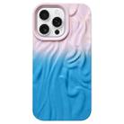 For iPhone 16 Pro Max Wrinkle Gradient Skin-feel Frosted TPU Phone Case(Light Pink Blue) - 1