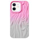 For iPhone 11 Wrinkle Gradient Skin-feel Frosted TPU Phone Case(Pink Grey) - 1