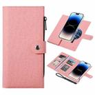 For iPhone 14 Pro Max ViLi GBS-C Series MagSafe Magnetic RFID Leather Flip Phone Case(Pink) - 1