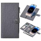 For iPhone 14 Pro Max ViLi GBS-C Series MagSafe Magnetic RFID Leather Flip Phone Case(Black) - 1