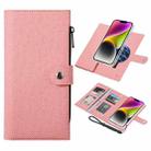 For iPhone 14 ViLi GBS-C Series MagSafe Magnetic RFID Leather Flip Phone Case(Pink) - 1