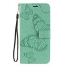 For OPPO A52 / A72 / A92 3D Butterflies Embossing Pattern Horizontal Flip Leather Case with Holder & Card Slot & Wallet & Lanyard(Green) - 2