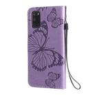 For OPPO A52 / A72 / A92 3D Butterflies Embossing Pattern Horizontal Flip Leather Case with Holder & Card Slot & Wallet & Lanyard(Purple) - 3