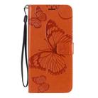 For OPPO A52 / A72 / A92 3D Butterflies Embossing Pattern Horizontal Flip Leather Case with Holder & Card Slot & Wallet & Lanyard(Orange) - 2