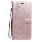 For OPPO A52 / A72 / A92 3D Butterflies Embossing Pattern Horizontal Flip Leather Case with Holder & Card Slot & Wallet & Lanyard(Rose Gold) - 2