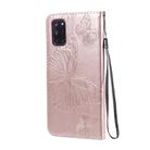 For OPPO A52 / A72 / A92 3D Butterflies Embossing Pattern Horizontal Flip Leather Case with Holder & Card Slot & Wallet & Lanyard(Rose Gold) - 3