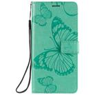For OPPO Find X2 Lite / Reno3 5G 3D Butterflies Embossing Pattern Horizontal Flip Leather Case with Holder & Card Slot & Wallet & Lanyard(Green) - 2