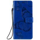 For OPPO Find X2 Lite / Reno3 5G 3D Butterflies Embossing Pattern Horizontal Flip Leather Case with Holder & Card Slot & Wallet & Lanyard(Blue) - 1