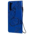 For OPPO Find X2 Lite / Reno3 5G 3D Butterflies Embossing Pattern Horizontal Flip Leather Case with Holder & Card Slot & Wallet & Lanyard(Blue) - 2