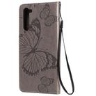 For OPPO Find X2 Lite / Reno3 5G 3D Butterflies Embossing Pattern Horizontal Flip Leather Case with Holder & Card Slot & Wallet & Lanyard(Grey) - 2