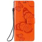 For OPPO Find X2 Lite / Reno3 5G 3D Butterflies Embossing Pattern Horizontal Flip Leather Case with Holder & Card Slot & Wallet & Lanyard(Orange) - 2