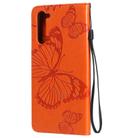 For OPPO Find X2 Lite / Reno3 5G 3D Butterflies Embossing Pattern Horizontal Flip Leather Case with Holder & Card Slot & Wallet & Lanyard(Orange) - 3