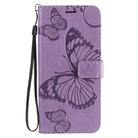 For OPPO Reno3 Pro 4G 3D Butterflies Embossing Pattern Horizontal Flip Leather Case with Holder & Card Slot & Wallet & Lanyard(Purple) - 1