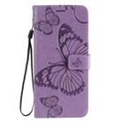 For OPPO Reno 3 Pro 5G / Find X2 Neo 3D Butterflies Embossing Pattern Horizontal Flip Leather Case with Holder & Card Slot & Wallet & Lanyard(Purple) - 2