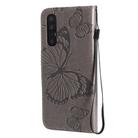 For OPPO Reno 3 Pro 5G / Find X2 Neo 3D Butterflies Embossing Pattern Horizontal Flip Leather Case with Holder & Card Slot & Wallet & Lanyard(Grey) - 3