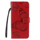 For OPPO Reno 3 Pro 5G / Find X2 Neo 3D Butterflies Embossing Pattern Horizontal Flip Leather Case with Holder & Card Slot & Wallet & Lanyard(Red) - 2
