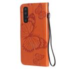 For OPPO Reno 3 Pro 5G / Find X2 Neo 3D Butterflies Embossing Pattern Horizontal Flip Leather Case with Holder & Card Slot & Wallet & Lanyard(Orange) - 2