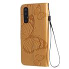 For OPPO Reno 3 Pro 5G / Find X2 Neo 3D Butterflies Embossing Pattern Horizontal Flip Leather Case with Holder & Card Slot & Wallet & Lanyard(Yellow) - 3