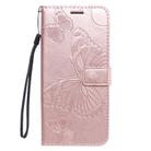 For OPPO Reno 3 Pro 5G / Find X2 Neo 3D Butterflies Embossing Pattern Horizontal Flip Leather Case with Holder & Card Slot & Wallet & Lanyard(Rose Gold) - 2