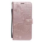 For OPPO Reno4 Pro 5G 3D Butterflies Embossing Pattern Horizontal Flip Leather Case with Holder & Card Slot & Wallet & Lanyard(Rose Gold) - 2