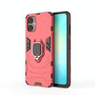 For Samsung Galaxy A06 4G PC + TPU Shockproof Protective Phone Case with Magnetic Ring Holder(Red) - 1