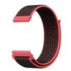 For Samsung Galaxy Watch 46mm Nylon Braided Watch Band(Red Black) - 1