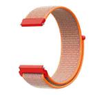 For Samsung Galaxy Watch 42mm Nylon Braided Watch Band(Orange Red) - 1