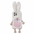 For iPhone 15 Pro Max Cute Bucktooth Rabbit Plush TPU Phone Case(Beige) - 1