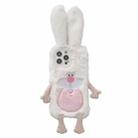 For iPhone 14 Pro Max Cute Bucktooth Rabbit Plush TPU Phone Case(Beige) - 1