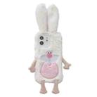 For iPhone 12 Cute Bucktooth Rabbit Plush TPU Phone Case(Beige) - 1