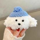 For AirPods Pro 2 Cute Plush Puppy Bluetooth Earphone Protective Case(Blue White) - 1