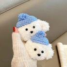 For AirPods Pro 2 Cute Plush Puppy Bluetooth Earphone Protective Case(Blue White) - 2