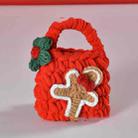 For AirPods Pro 2 Woven Plush Bag Shape Bluetooth Earphone Protective Case(Red Gingerbread Man) - 1