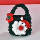 For AirPods 3 Woven Plush Bag Shape Bluetooth Earphone Protective Case(Dark Green Santa Claus) - 1