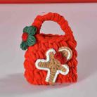 Universal Woven Plush Bag Shape Bluetooth Earphone Protective Case(Red Gingerbread Man) - 1